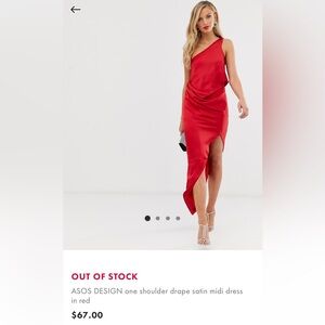 ASOS Red One Shoulder Dress